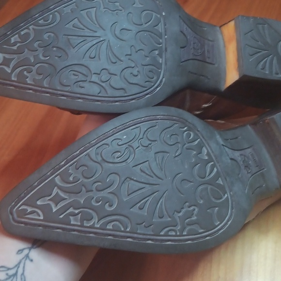 Ariat Brown Leather Slip-On Mules Size 7.5 - Picture 8 of 10